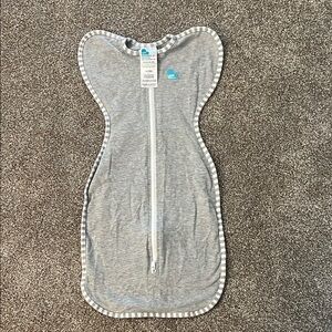 Gray Baby Swaddle with Zipper